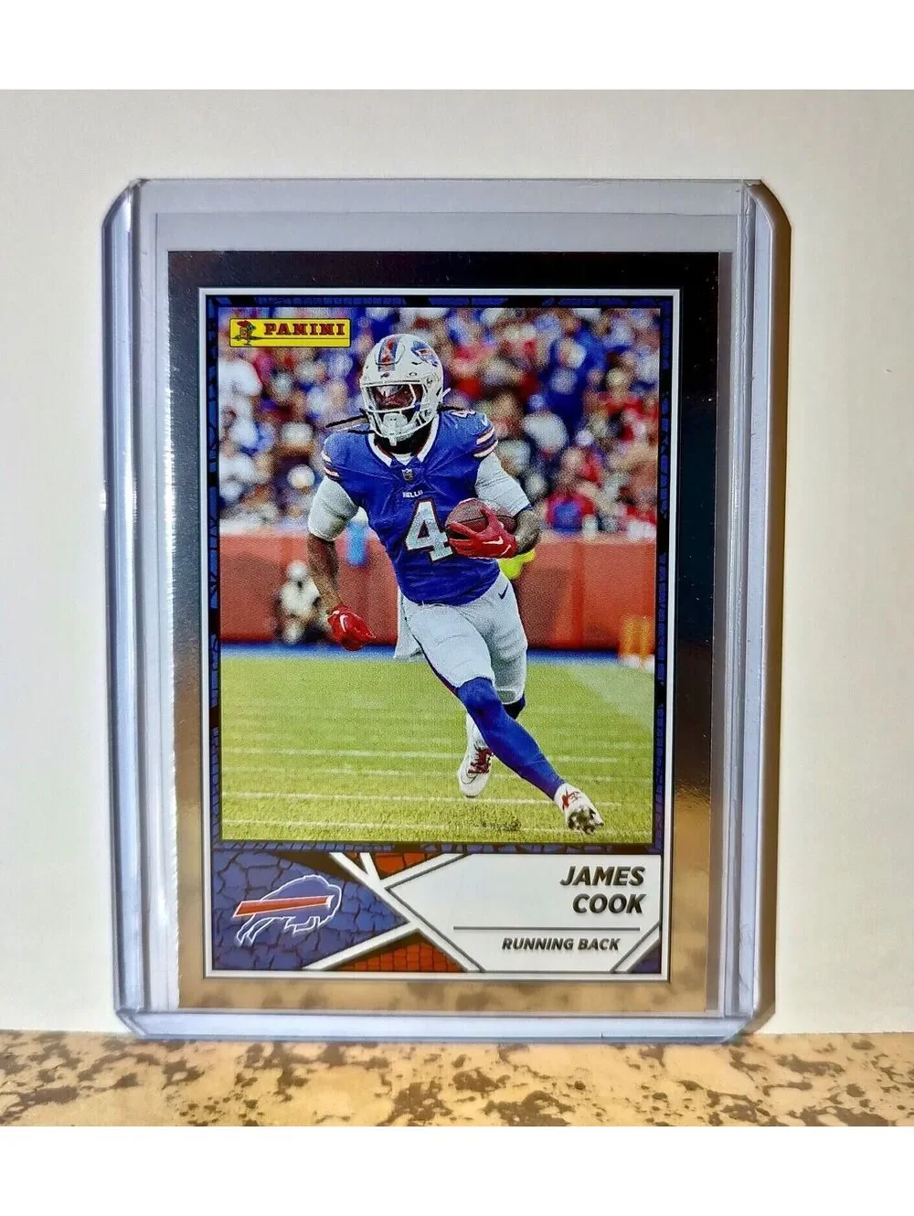 James Cook 2024 Panini NFL #41 Silver Foil Sticker Card Buffalo Bills